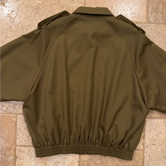 Miu Miu Gabardine Epaulette Military Blouson Bomber Jacket - Picture 9 of 16